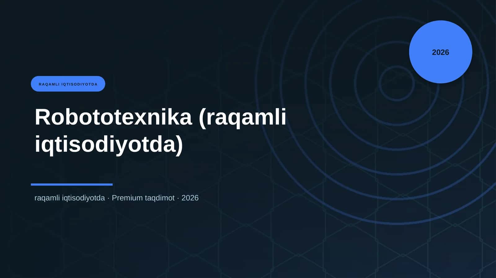 Robototexnika (raqamli iqtisodiyotda)