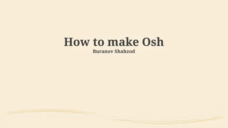 How to make Osh