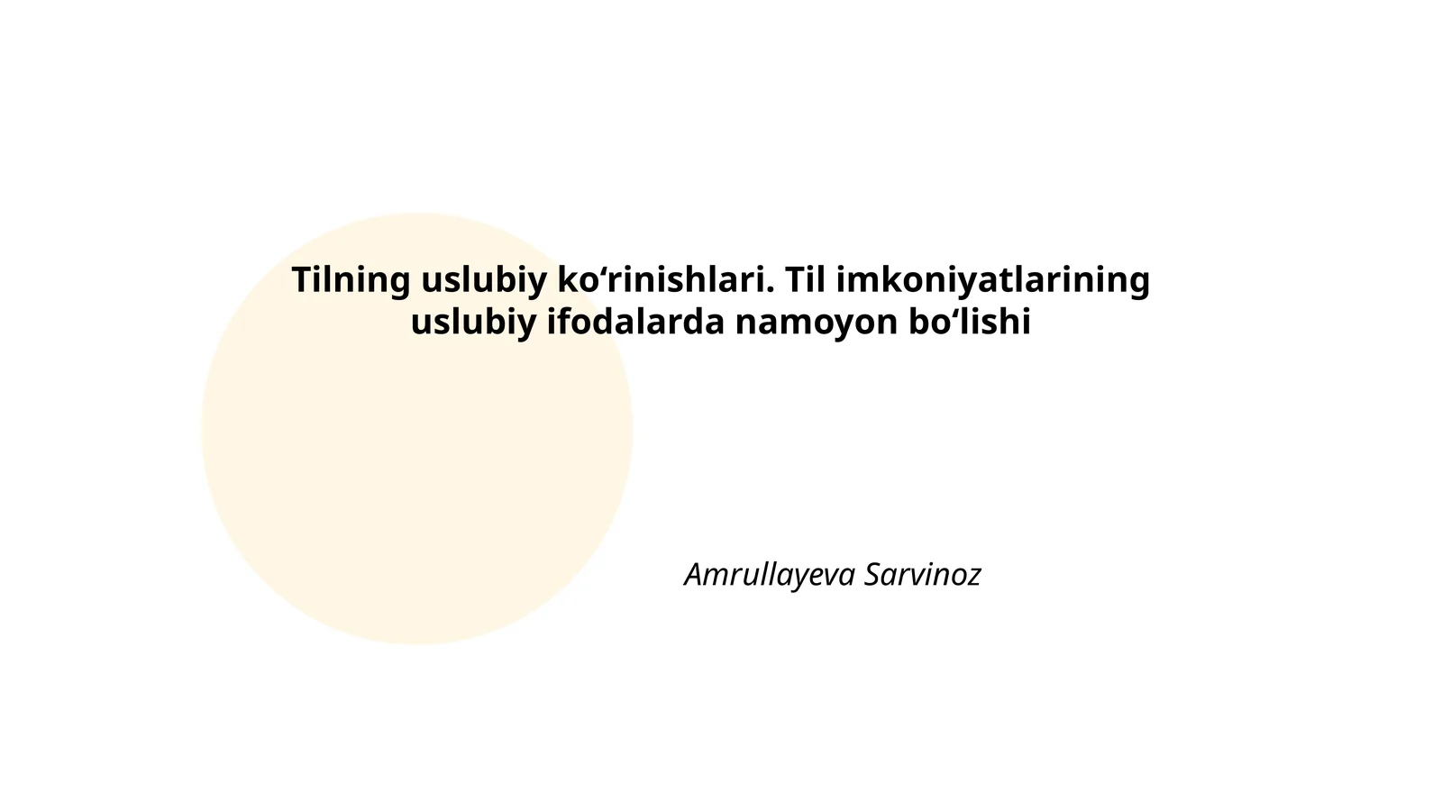 Tilning uslubiy ko‘rinishlari
