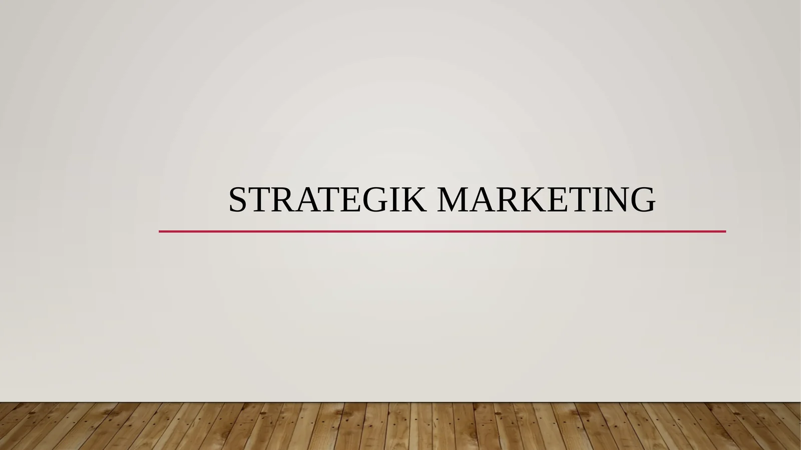 Strategik marketing