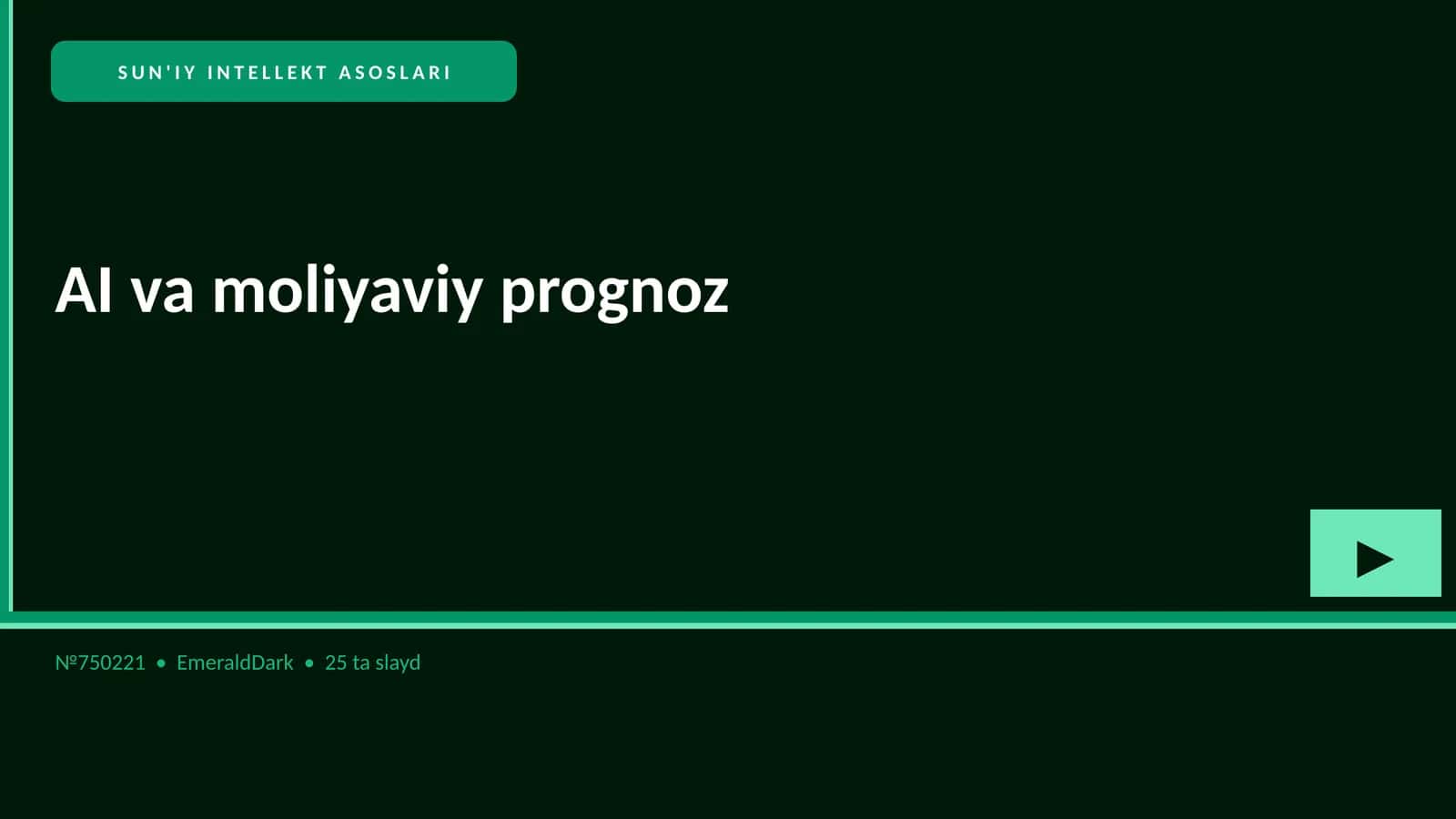SUN'IY INTELLEKT ASOSLARI