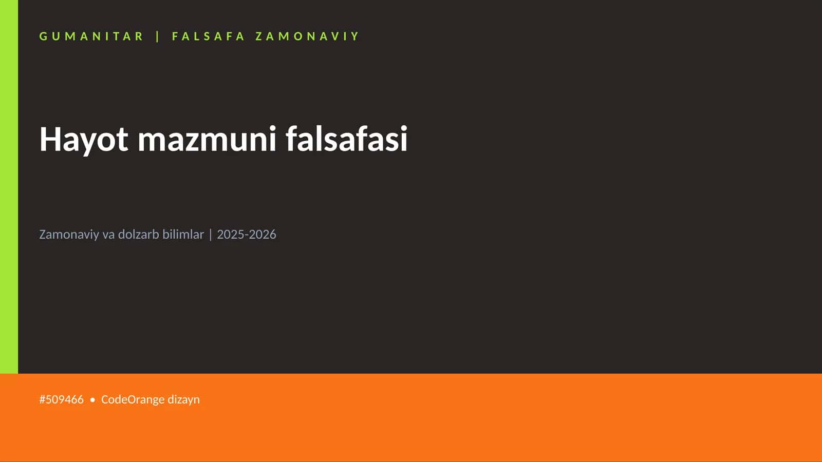Hayot mazmuni falsafasi