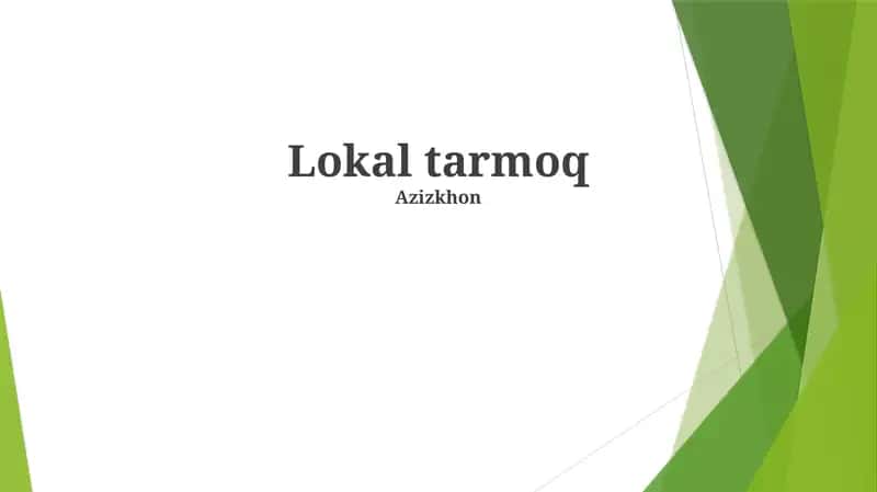 Lokal tarmoq