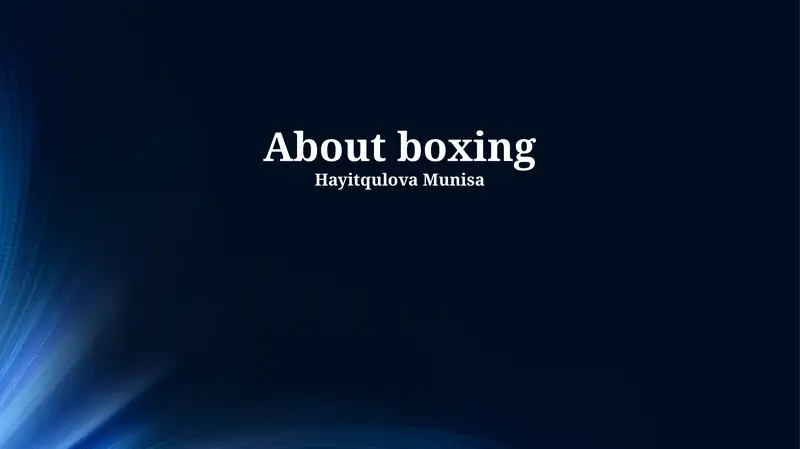 About boxing
