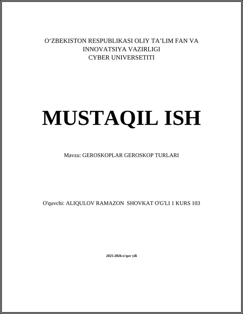GEROSKOPLAR GEROSKOP TURLARI