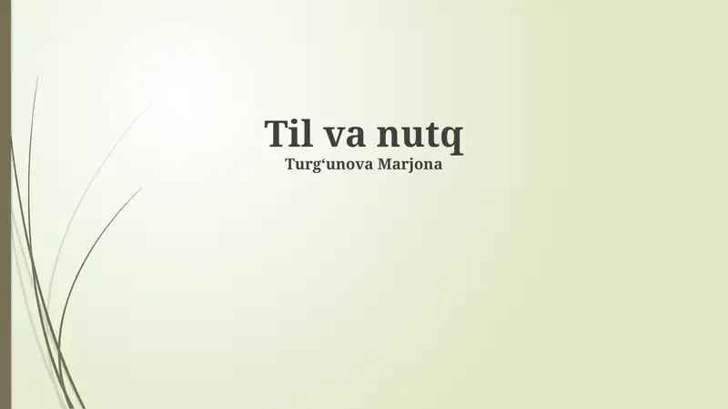 Til va nutq