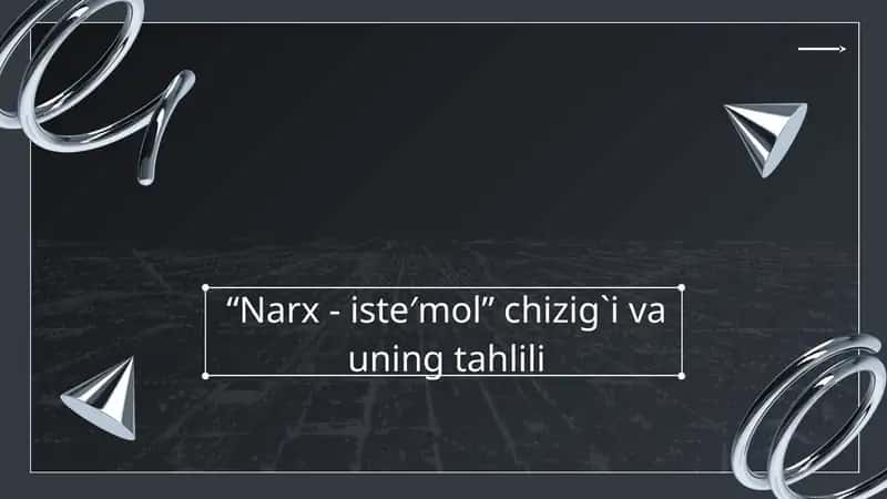 “Narx - iste′mol” chizig`i va uning tahlili