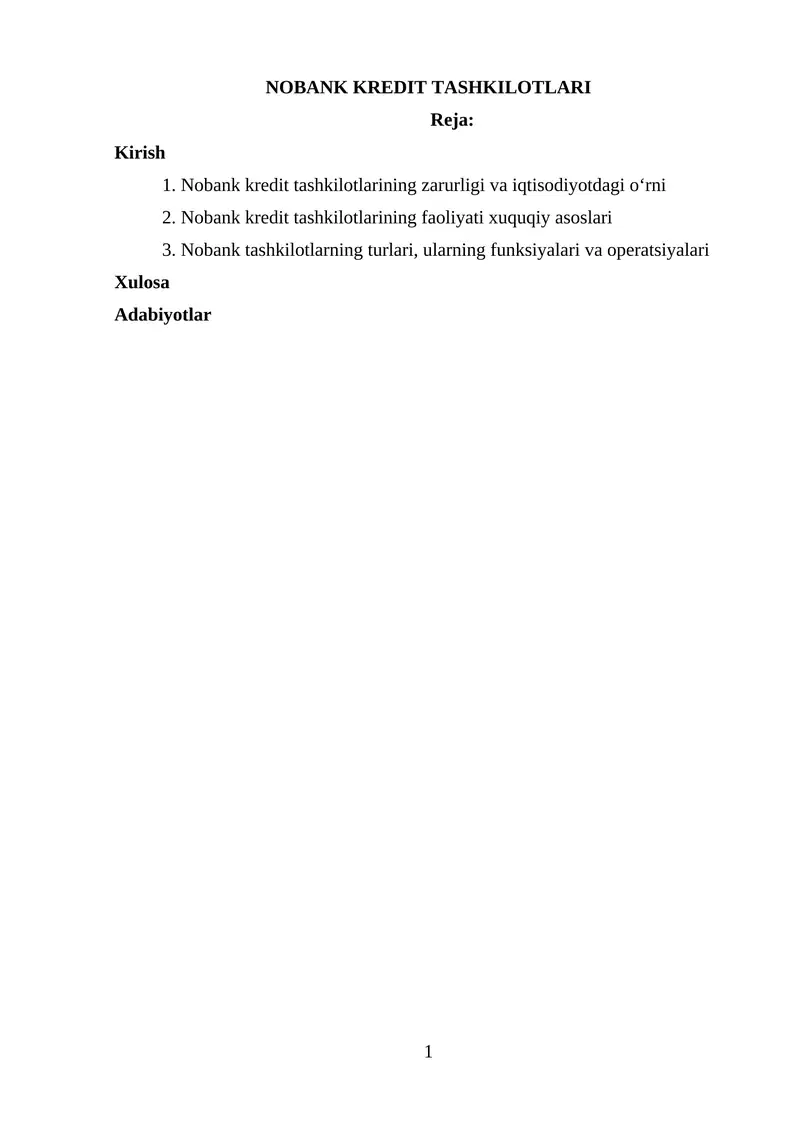 Nobank Kredit Tashkilotlari