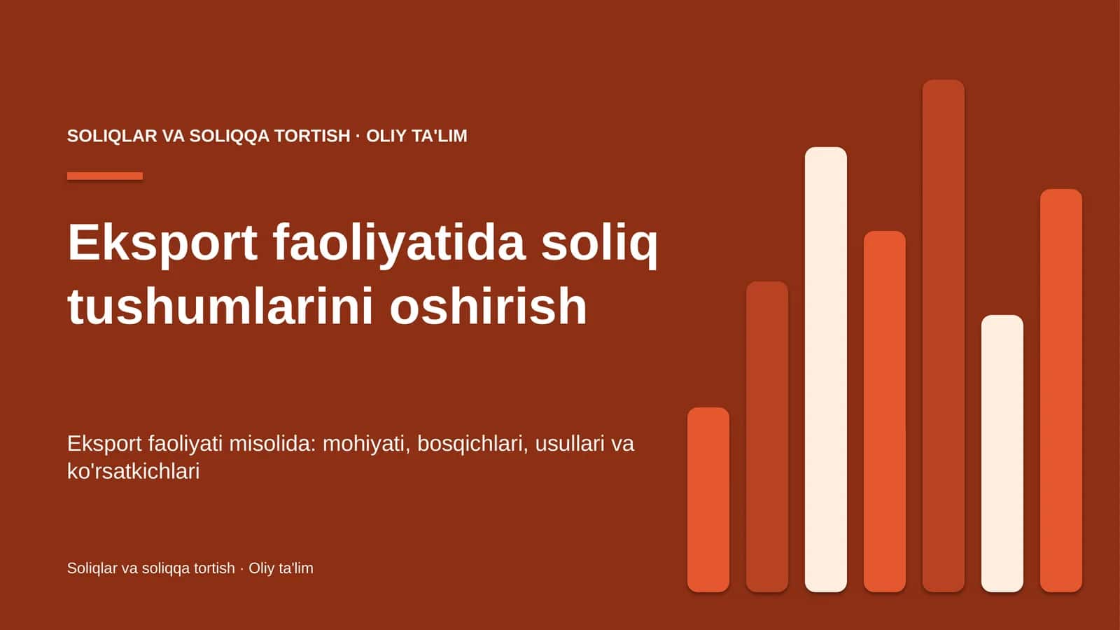 eksport faoliyatida soliq tushumlarini oshirish 3940