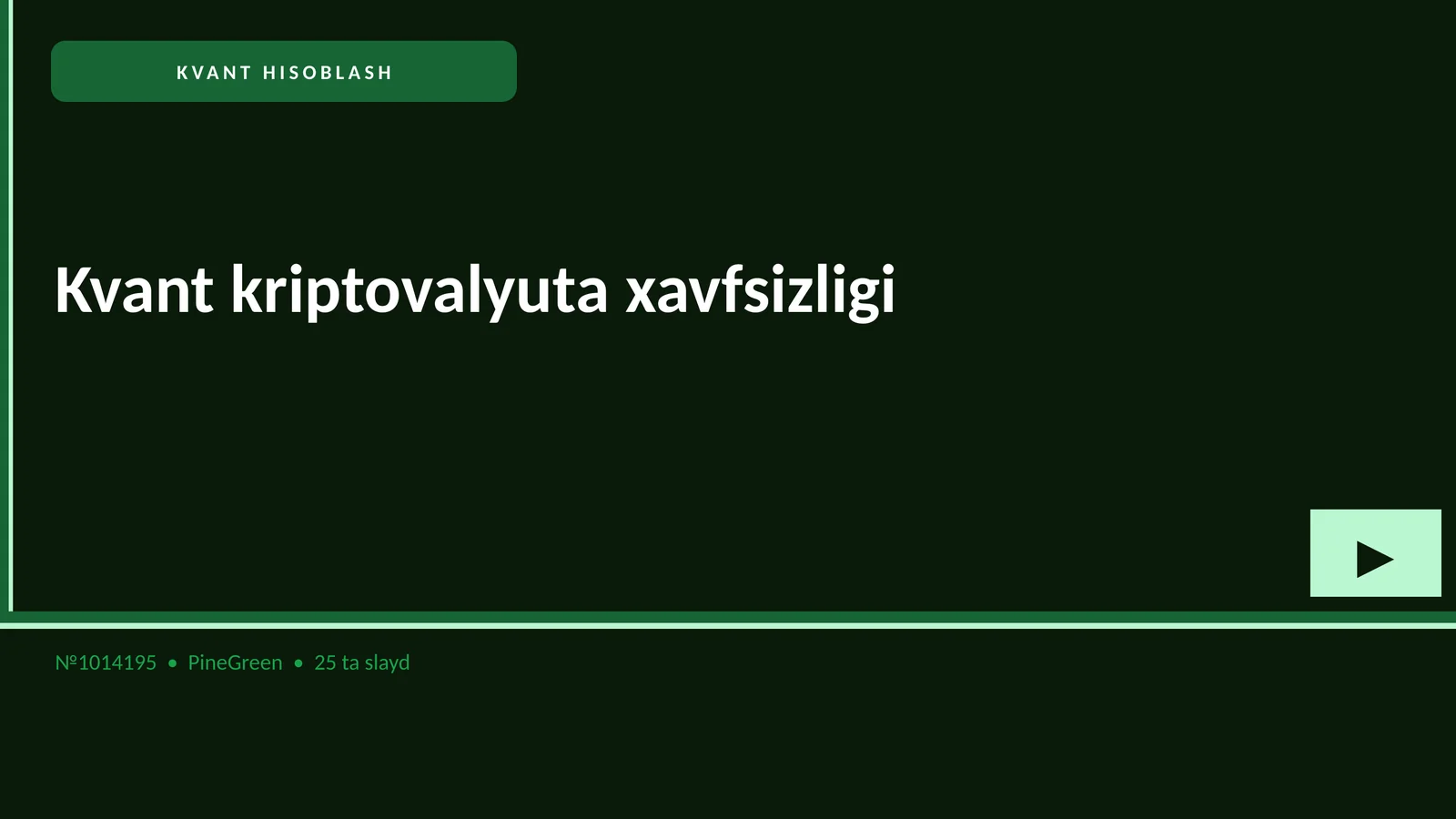 Kvant kriptovalyuta xavfsizligi