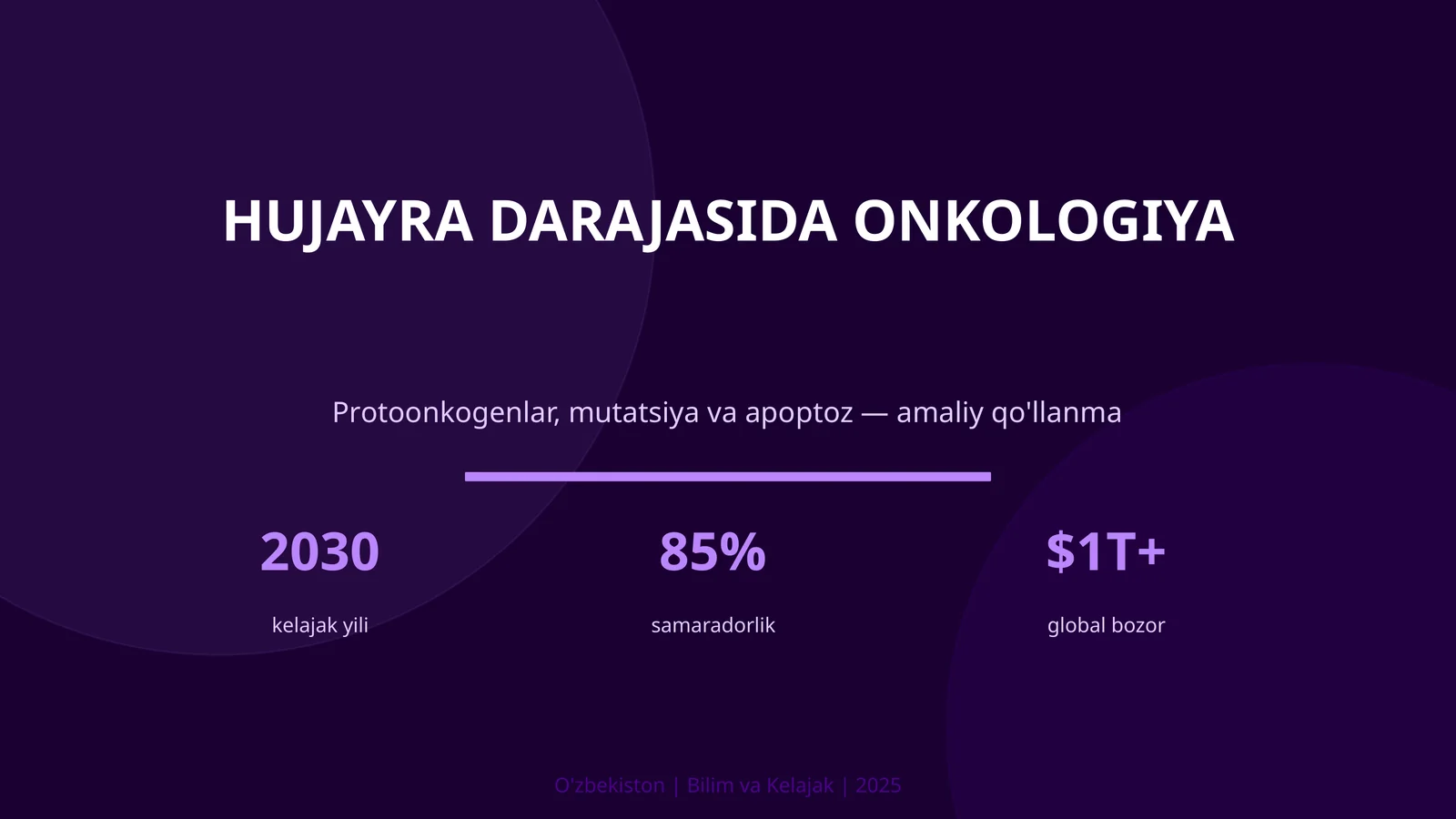HUJAYRA DARAJASIDA ONKOLOGIYA