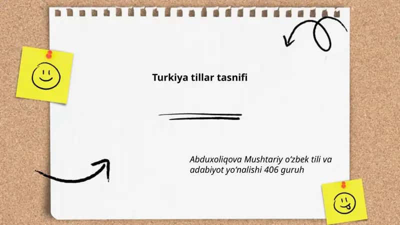Turkiya tillar tasnifi
