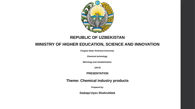 Chemical industry products