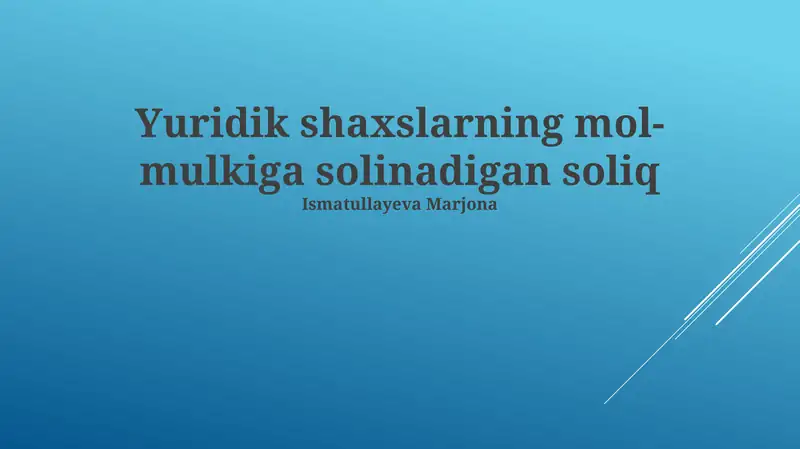 Soliq hisobotini topshirish tartibi