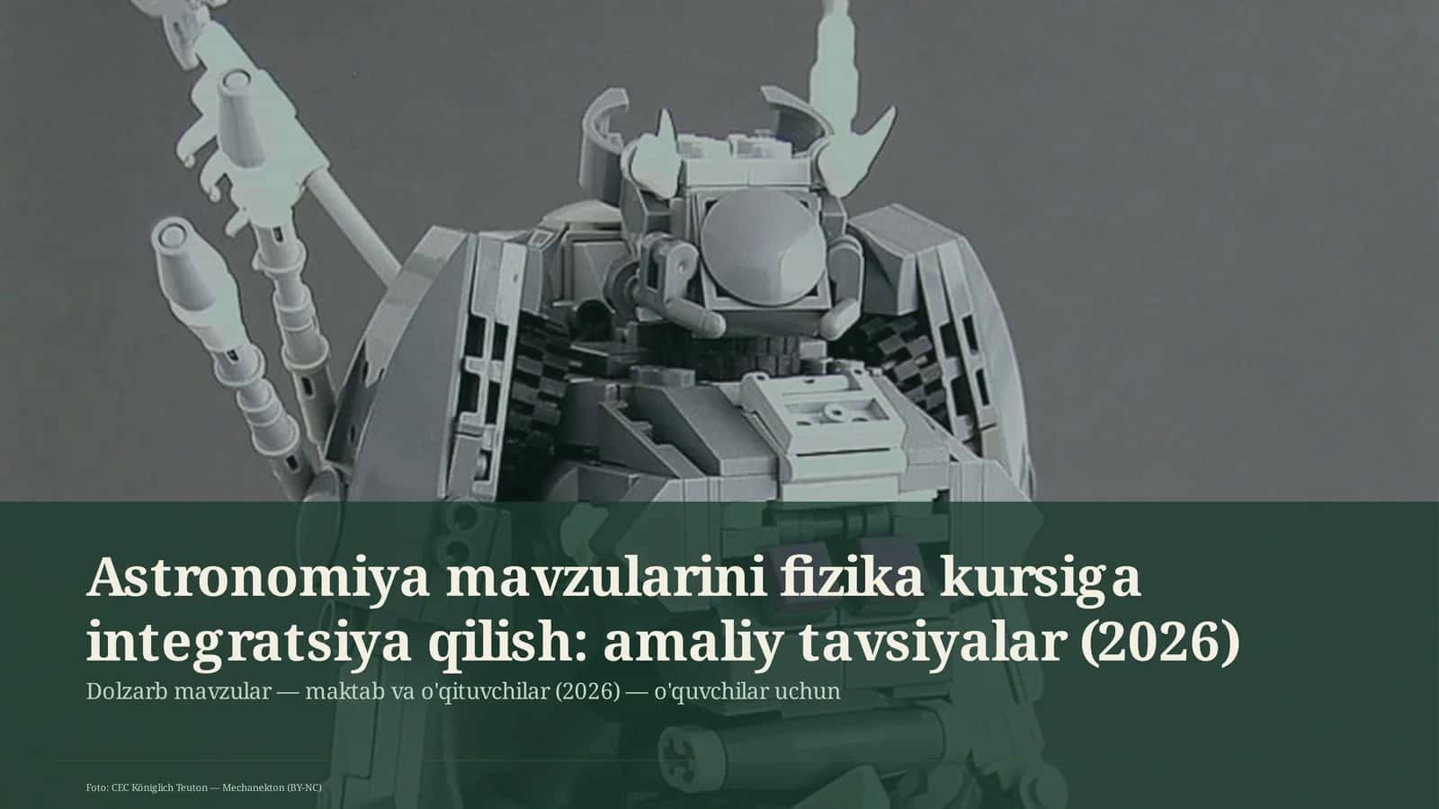 Astronomiya mavzularini fizika kursiga integratsiya qilish