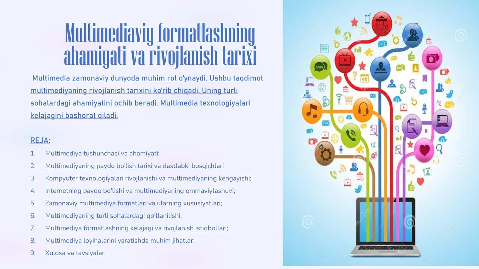 Multimediaviy formatlashning ahamiyati va rivojlanish tarixi