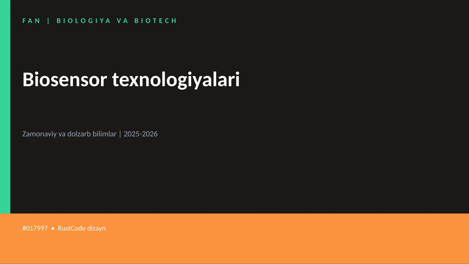 Biosensor texnologiyalari