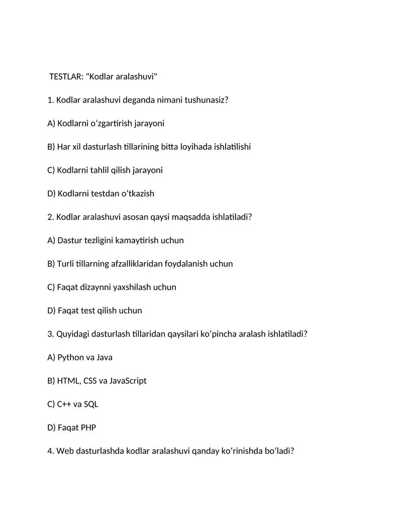 Kodlar aralashuvi