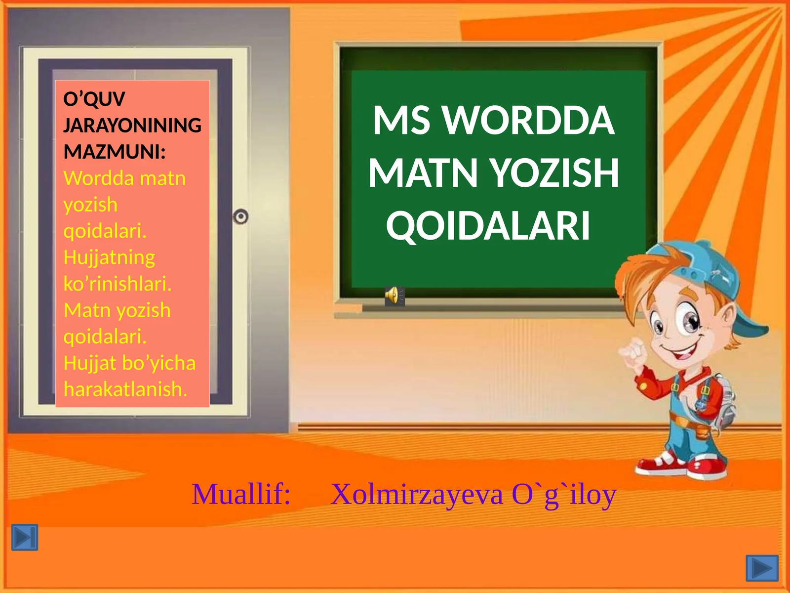 MSWORDDAMATN YOZISH QOIDALARI