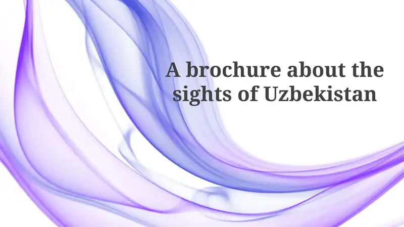 A brochure about the sights of Uzbekistan