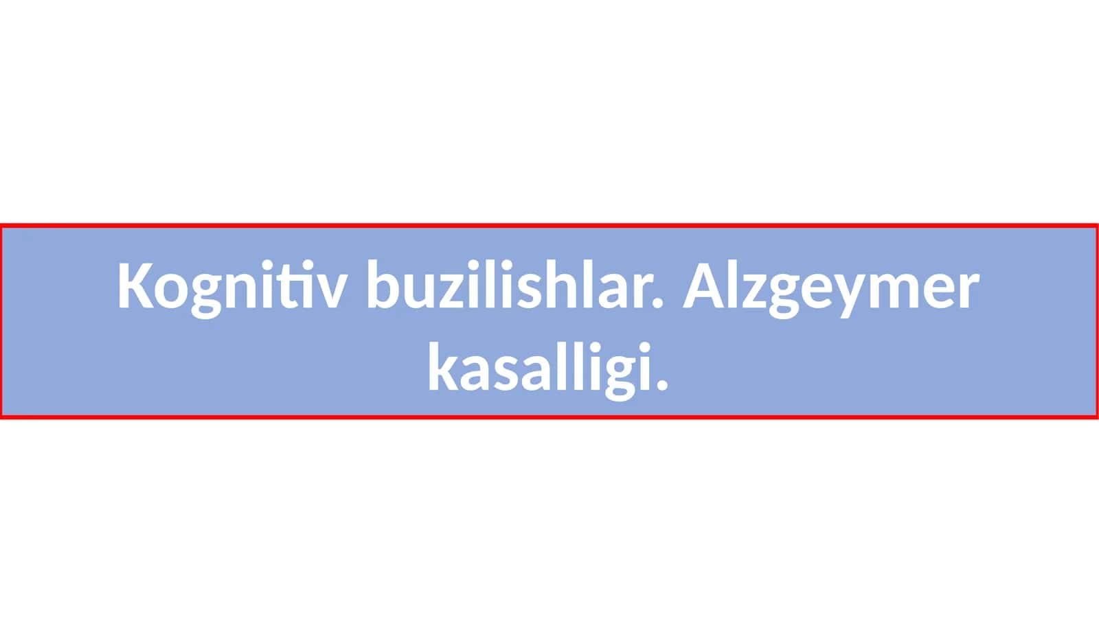 Alzgeymer kasalligi