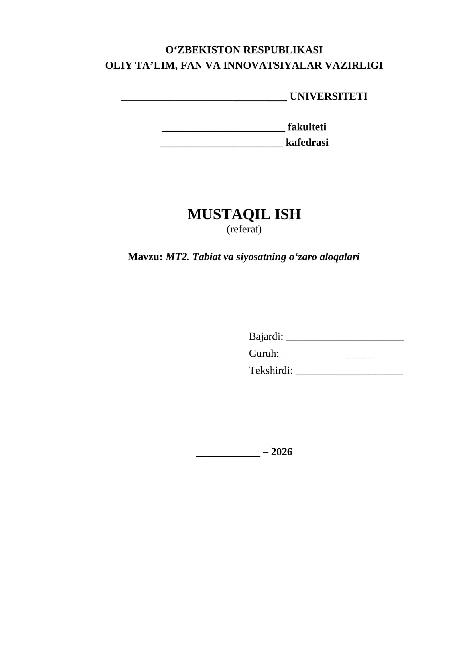 tabiat va siyosatning oʻzaro aloqalari