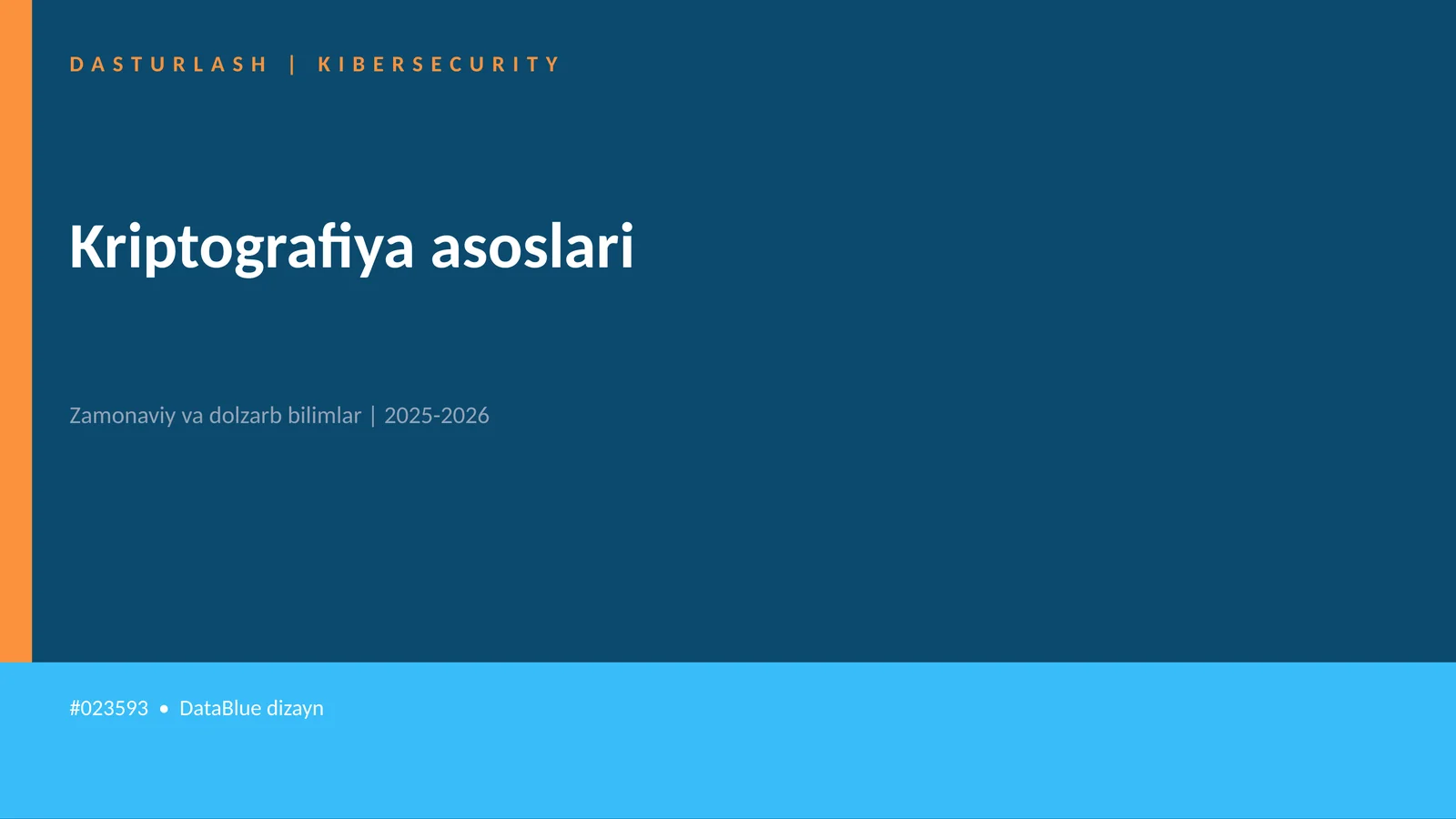 Kriptografiya asoslari