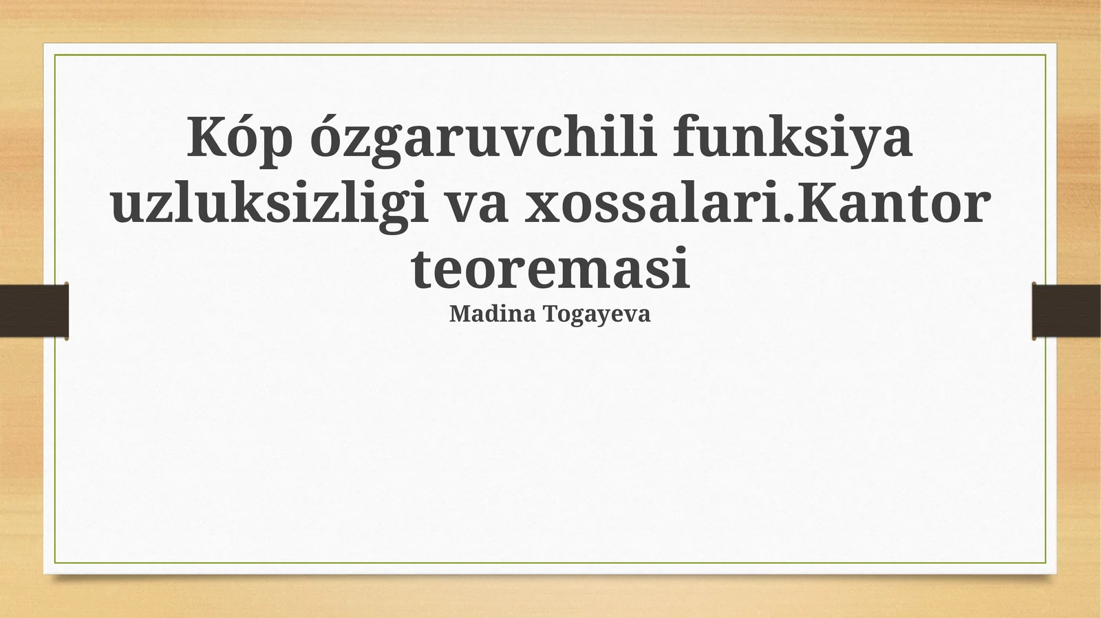 Kantor Teoremasi