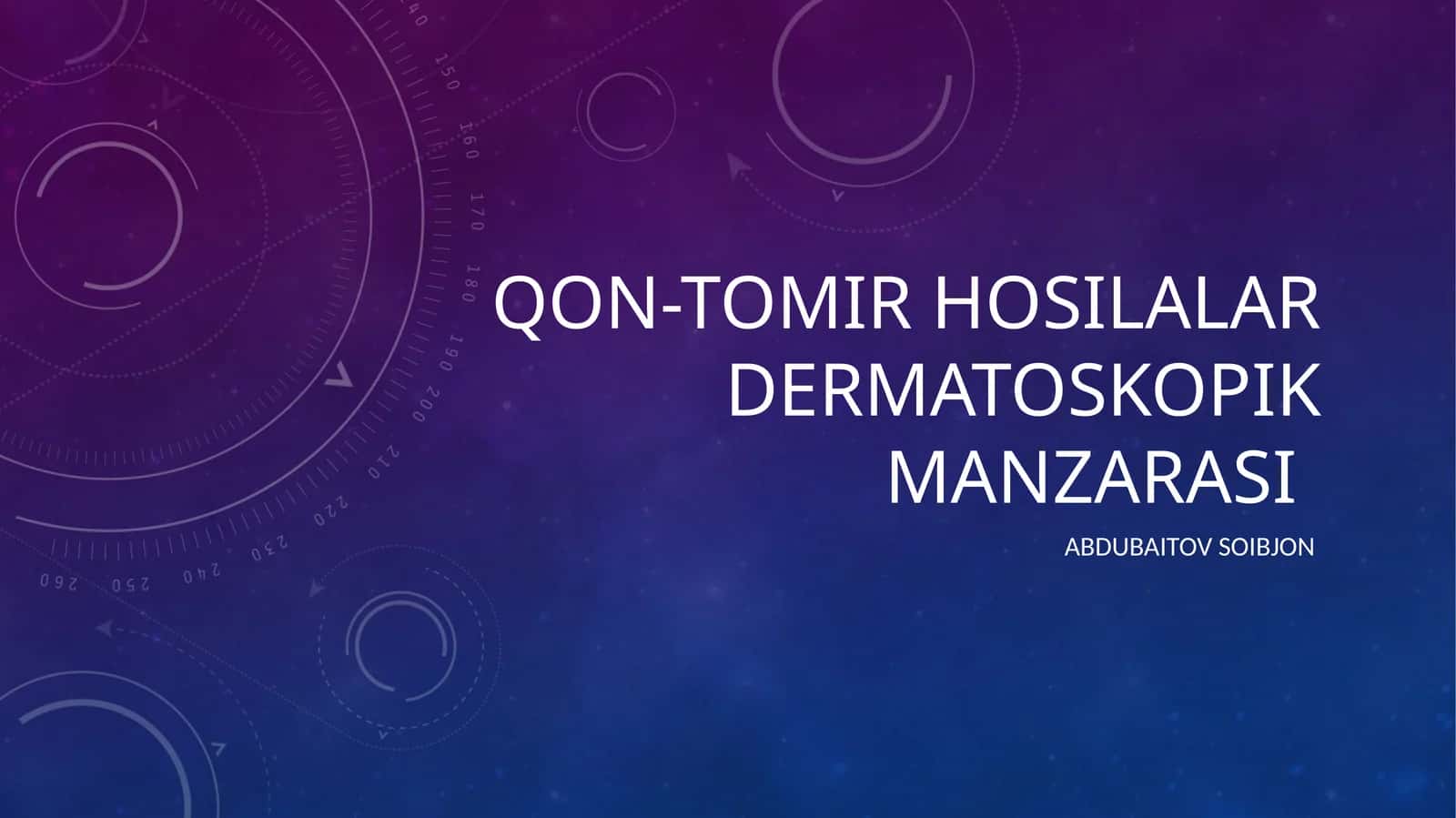 Qon-tomir hosilalar dermatoskopik manzarasi
