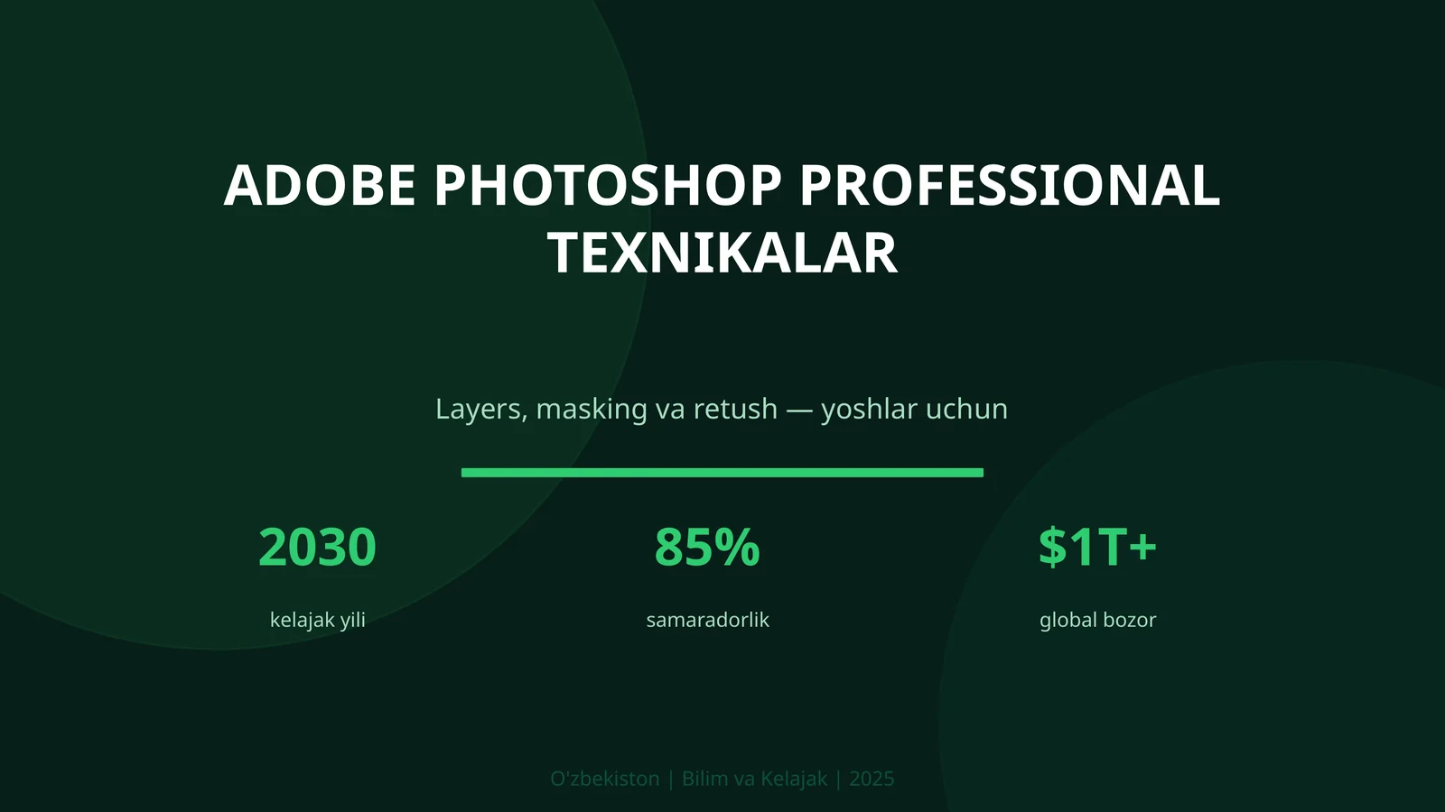 ADOBE PHOTOSHOP PROFESSIONAL TEXNIKALAR