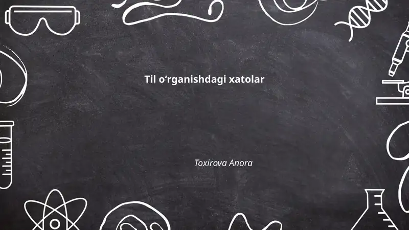 Til oʻrganishdagi xatolar