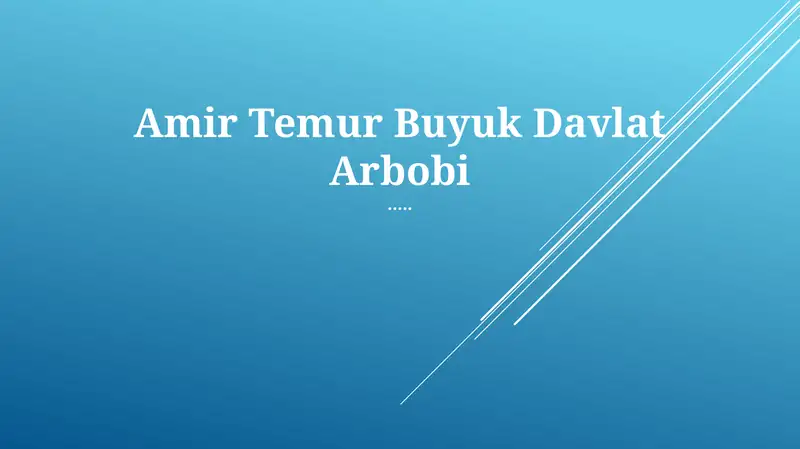 Amir Temur Buyuk Davlat Arbobi