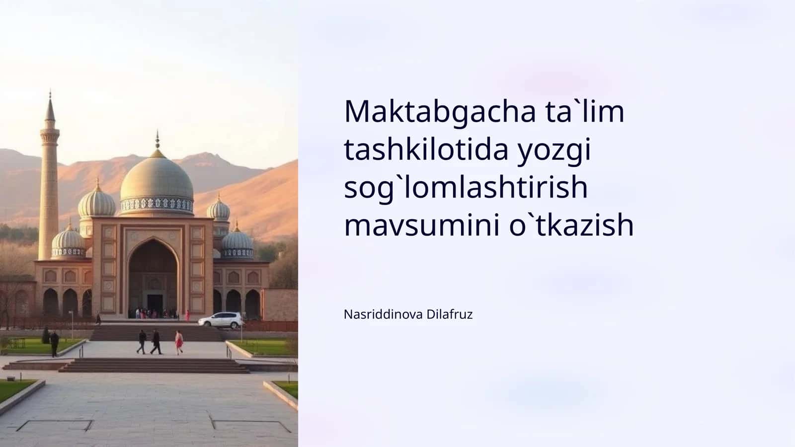 Yozgi sog`lomlashtirish mavsumi