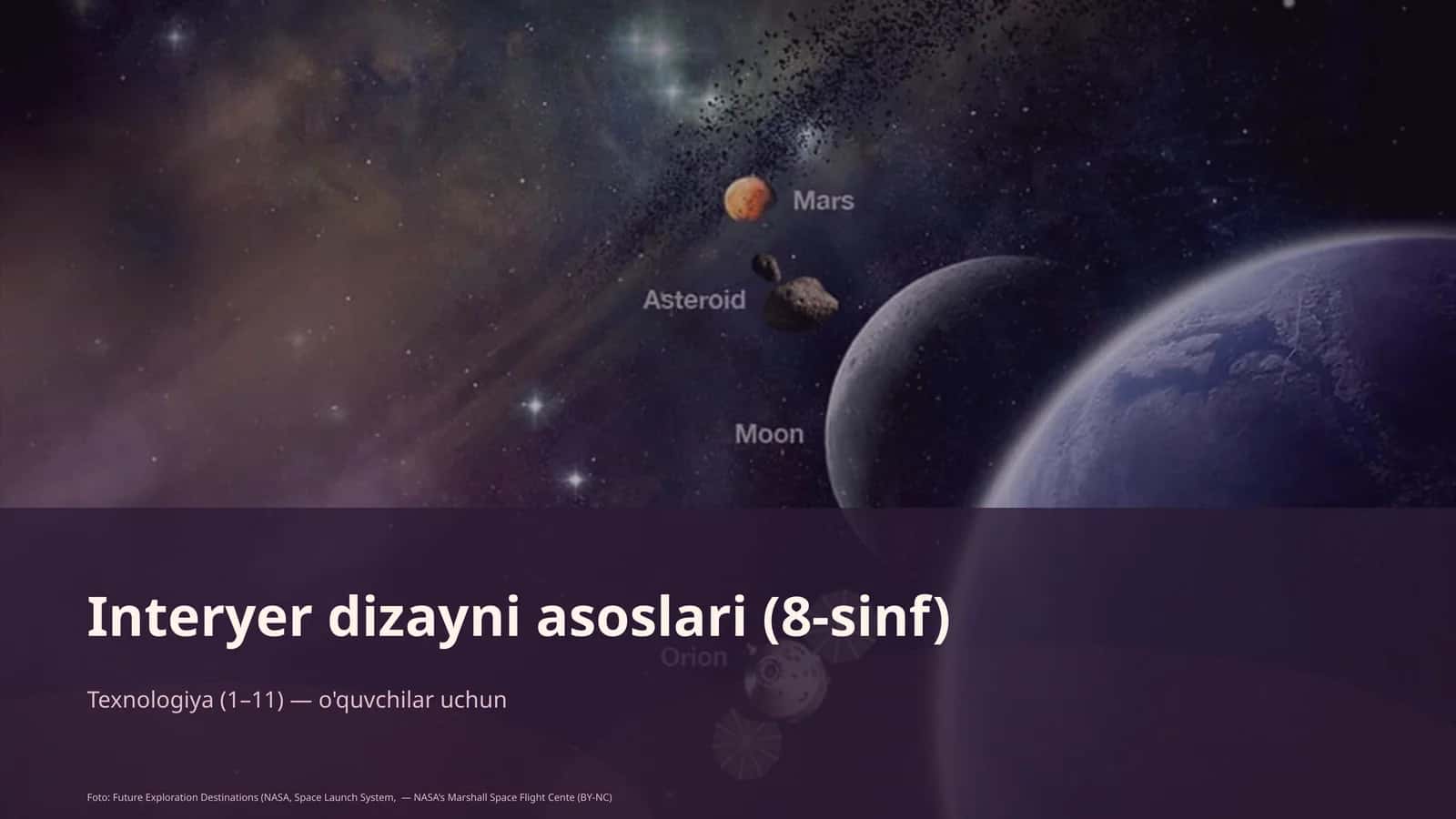 Interyer dizayni asoslari (8-sinf)