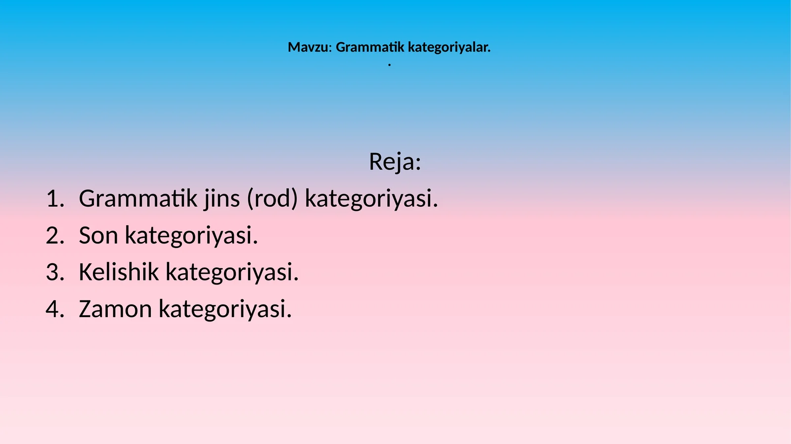 Grammatik kategoriyalar