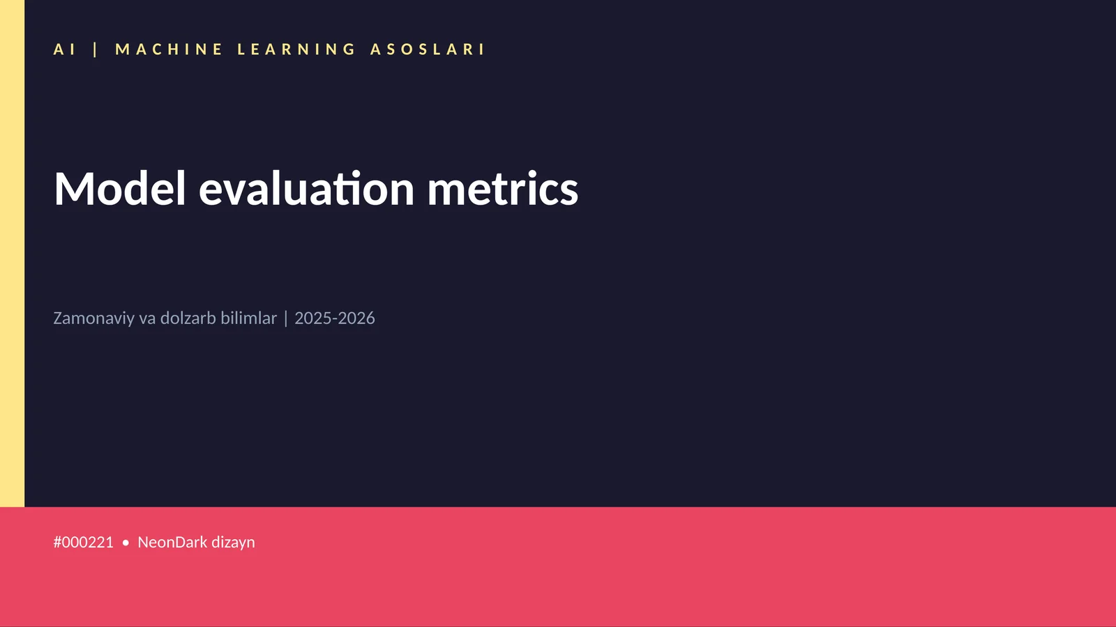 Model evaluation metrics