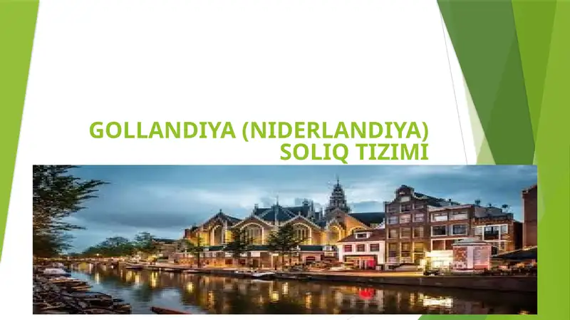 Gollandiya (Niderlandiya) Soliq Tizimi