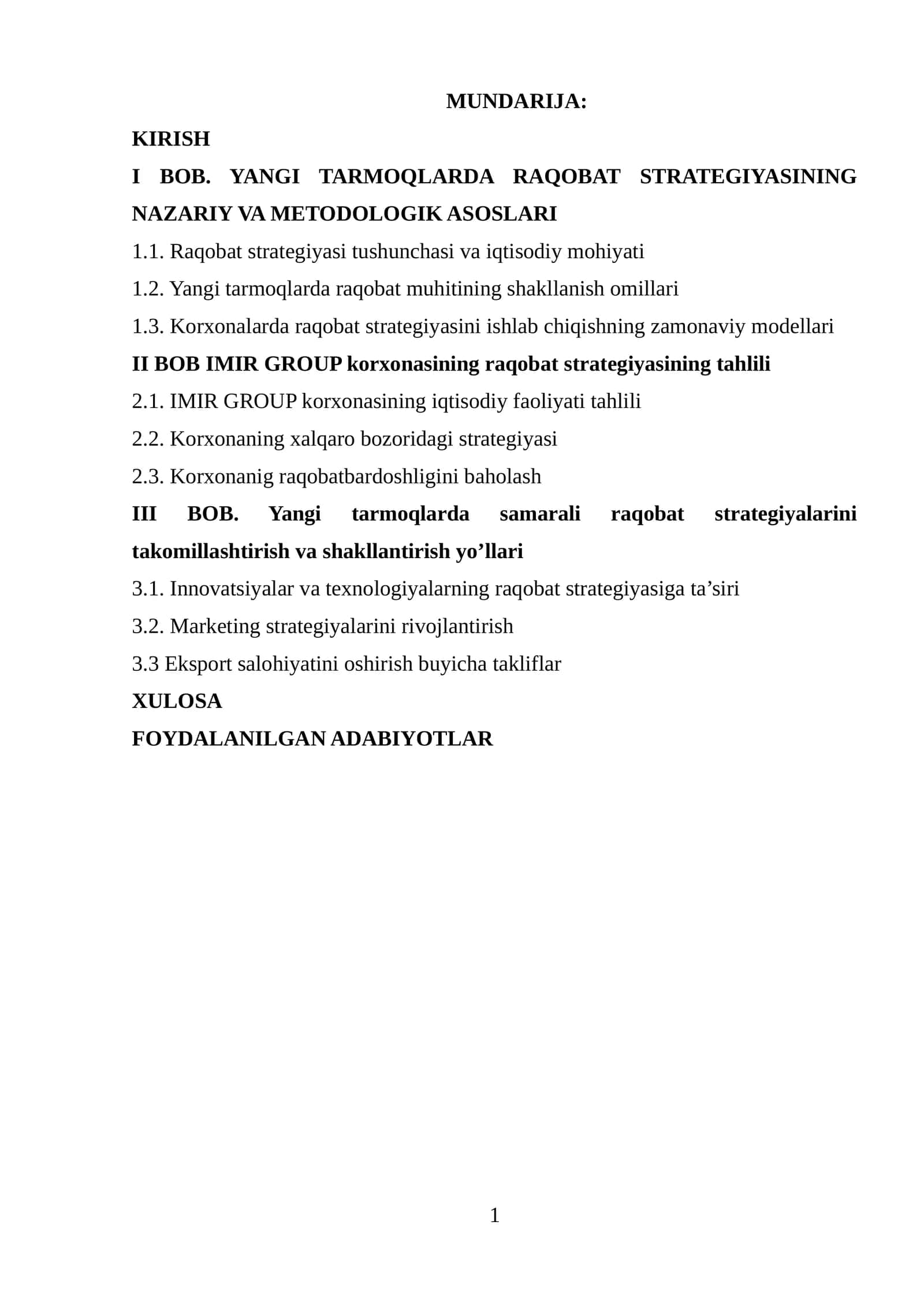 RAQOBAT STRATEGIYASI