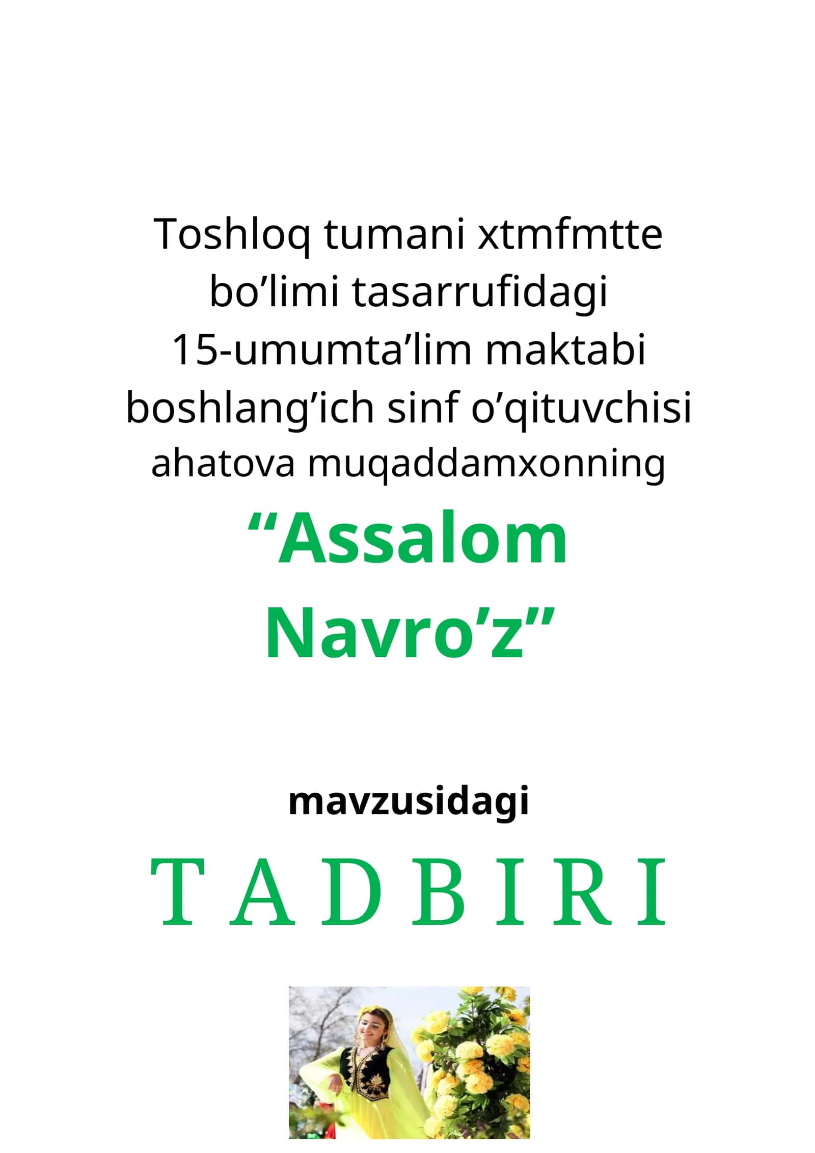 Assalom Navro’z