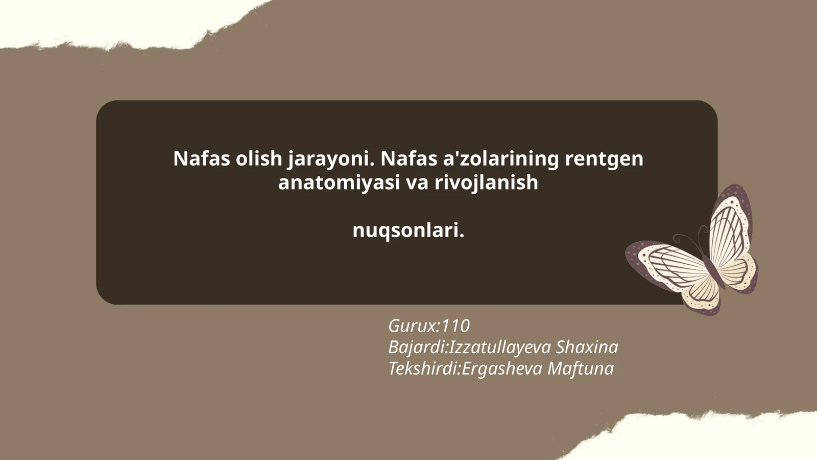 Nafas olish jarayoni