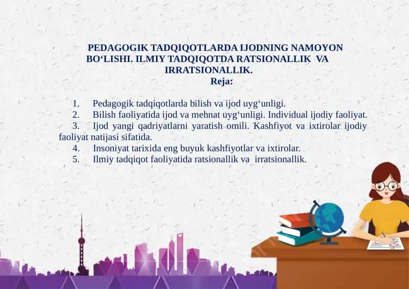 Pedagogik Tadqiqotlarda Ijodning Namo'yon Bo'lishi