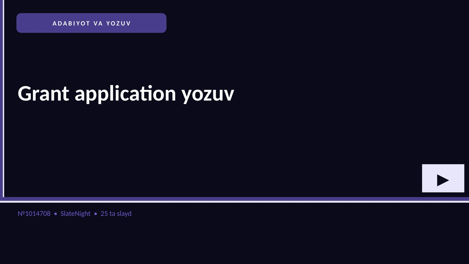 ADABIYOT VA YOZUV