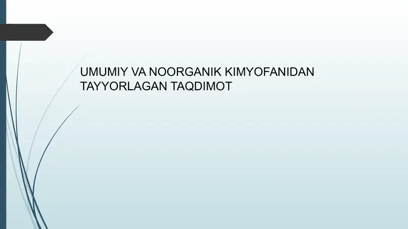 Neytrallash usulining umumiy tavsifnomasi