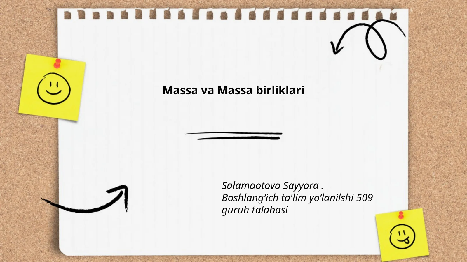 Massa va Massa birliklari