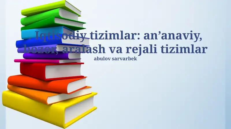 Iqtisodiy tizimlar