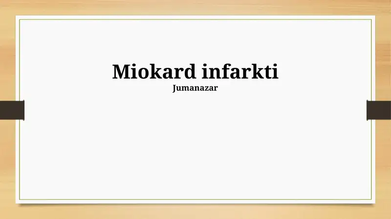 Miokard infarkti