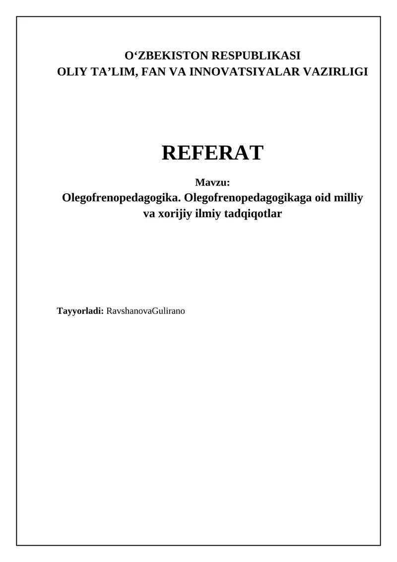 Olegofrenopedagogika