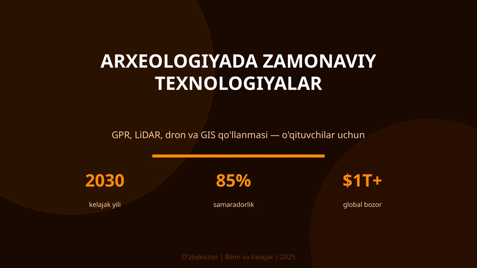 ARXEOLOGIYADA ZAMONAVIY TEXNOLOGIYALAR