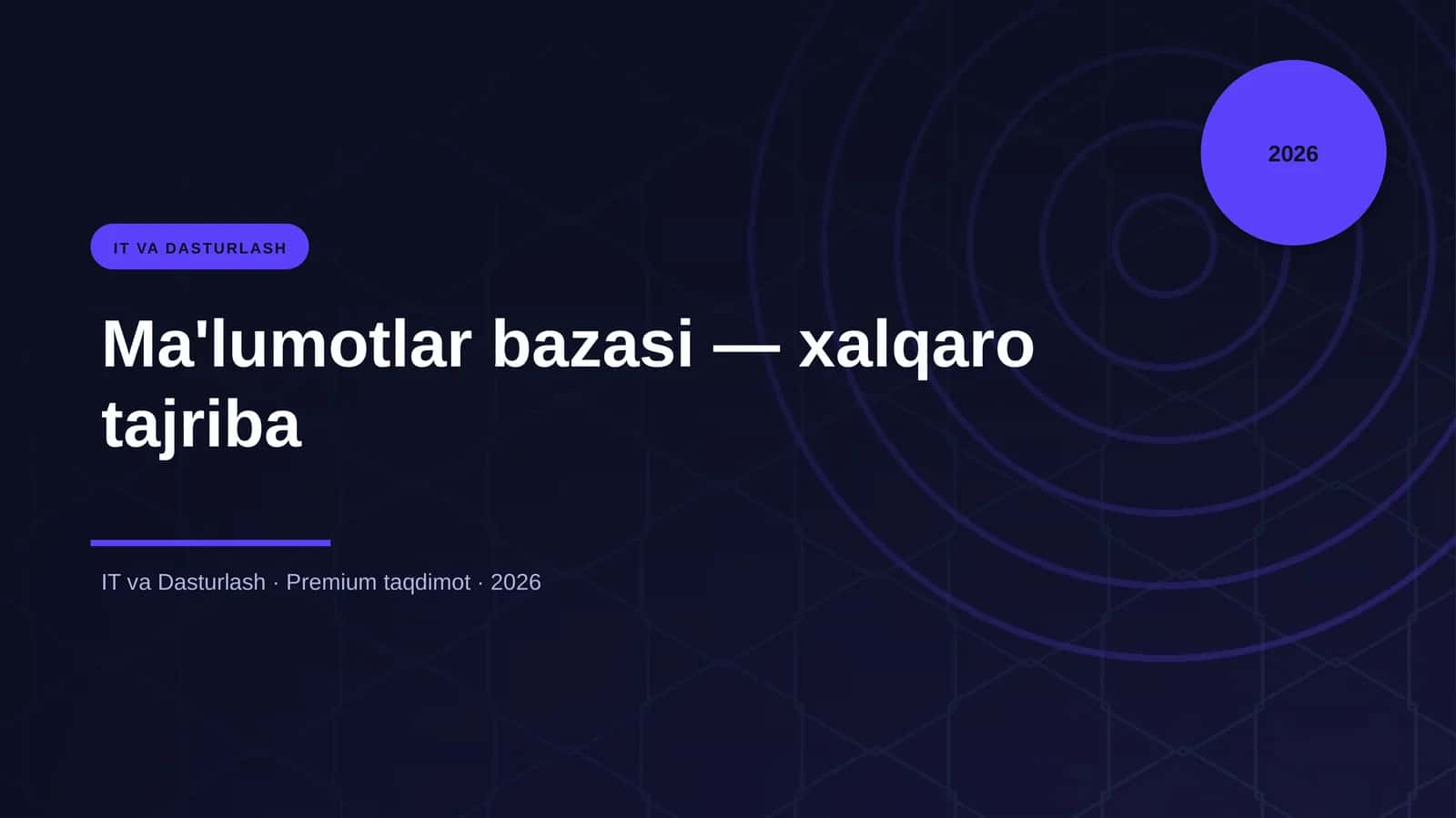 Taqdimotlar / IT VA DASTURLASH