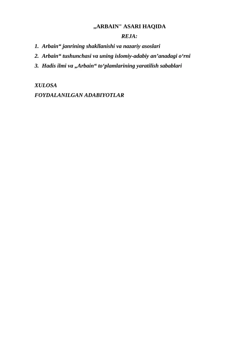 ARBAIN ASARI HAQIDA